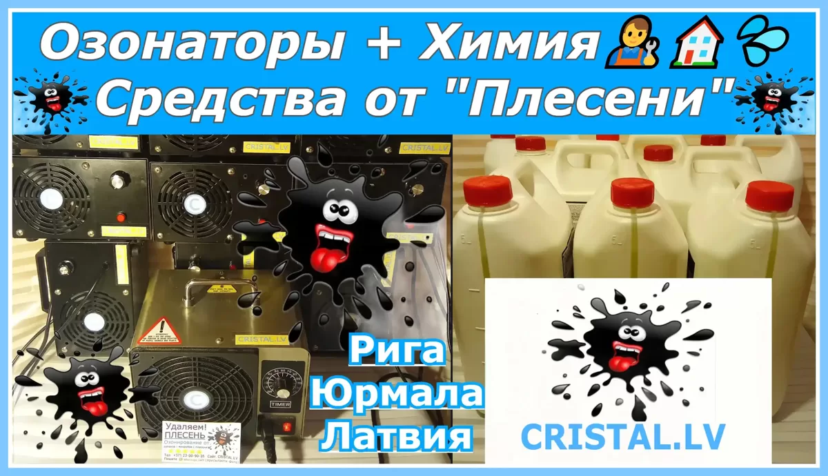 Озонаторы + Химия средства от плесени: Рига, Юрмала, Латвия. Удаляем плесень: Озонирование от запахов микробов и плесени.
