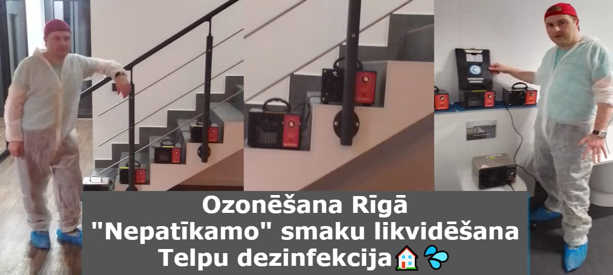 Ozonēšana Rīgā | "Nepatīkamo" smaku likvidēšana | Telpu dezinfekcija🏠💦