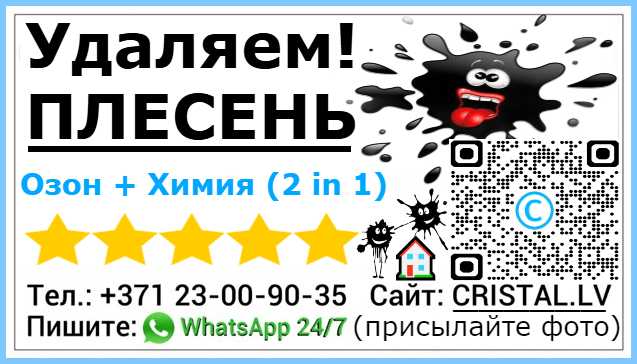 Удаляем плесень озон + химия (2 in 1) обработка от плесени и плесневого грибка в помещении: Рига, Юрмала, Латвия.